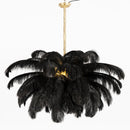 Luxury Extra Large Ostrich Feather Ceiling Chandelier