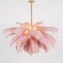 Luxury Extra Large Ostrich Feather Ceiling Chandelier