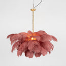 Luxury Extra Large Ostrich Feather Ceiling Chandelier
