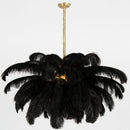 Luxury Extra Large Ostrich Feather Ceiling Chandelier