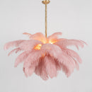 Luxury Extra Large Ostrich Feather Ceiling Chandelier