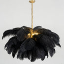 Luxury Extra Large Ostrich Feather Ceiling Chandelier