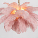 Luxury Extra Large Ostrich Feather Ceiling Chandelier