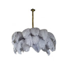 Luxury Extra Large Ostrich Feather Ceiling Chandelier