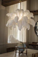 Luxury Extra Large Ostrich Feather Ceiling Chandelier