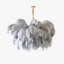 Luxury Extra Large Ostrich Feather Ceiling Chandelier