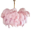 Luxury Extra Large Ostrich Feather Ceiling Chandelier