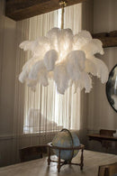 Luxury Extra Large Ostrich Feather Ceiling Chandelier