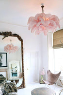 Luxury Extra Large Ostrich Feather Ceiling Chandelier