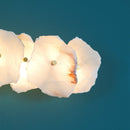 Elegant Gold Alabaster LED Wall Mount Light