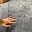 Anthracite Rabbit Plush Rug