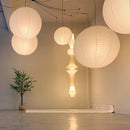 Luminária de teto pendente de papel Washi artesanal