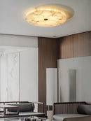 Modern Round Alabaster Ceiling Light