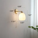 Fluted Glass Dome Wall Light