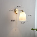 Fluted Glass Dome Wall Light