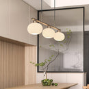 Contemporary 3-Light Glass Globe Pendant Ceiling Fixture