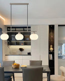 Contemporary 3-Light Glass Globe Pendant Ceiling Fixture