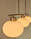 Contemporary 3-Light Glass Globe Pendant Ceiling Fixture