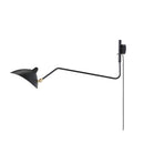 Adjustable Long Arm Metal Wall Sconce with Rotating Shade