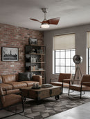 Carved Wood Blade Fan Light