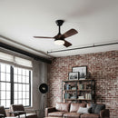 Carved Wood Blade Fan Light