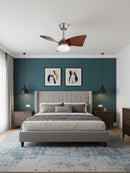 Carved Wood Blade Fan Light
