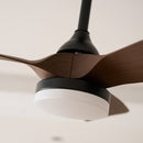 Carved Wood Blade Fan Light
