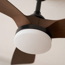 Carved Wood Blade Fan Light
