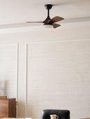 Carved Wood Blade Fan Light