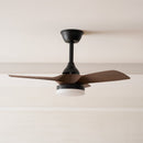 Carved Wood Blade Fan Light