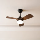 Carved Wood Blade Fan Light