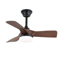 Carved Wood Blade Fan Light