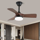 Carved Wood Blade Fan Light