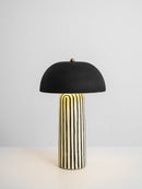 Art Deco Striped Column Table Lamp