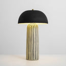Art Deco Striped Column Table Lamp