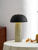 Art Deco Striped Column Table Lamp