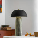 Art Deco Striped Column Table Lamp