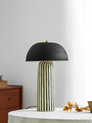 Art Deco Striped Column Table Lamp