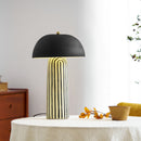 Art Deco Striped Column Table Lamp