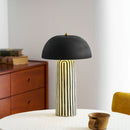 Art Deco Striped Column Table Lamp