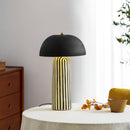 Art Deco Striped Column Table Lamp