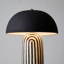 Art Deco Striped Column Table Lamp