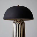 Art Deco Striped Column Table Lamp