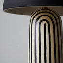 Art Deco Striped Column Table Lamp