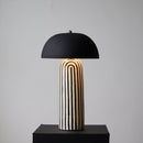 Art Deco Striped Column Table Lamp