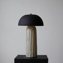 Art Deco Striped Column Table Lamp