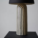 Art Deco Striped Column Table Lamp