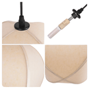 Panelled Linen Orb Pendant Light