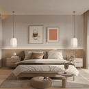 Panelled Linen Orb Pendant Light