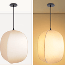 Panelled Linen Orb Pendant Light